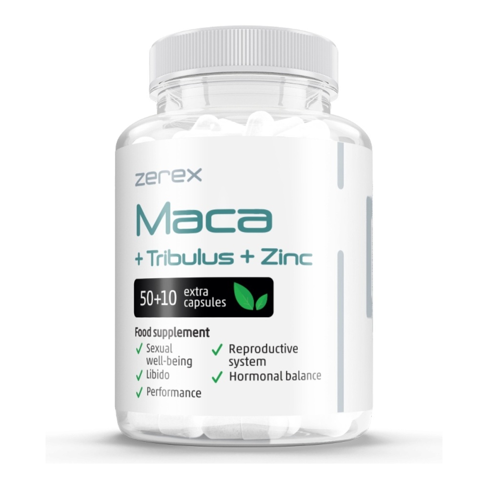 Zerex Maca + Tribullus + Zinc 60 kapslí Zerex
