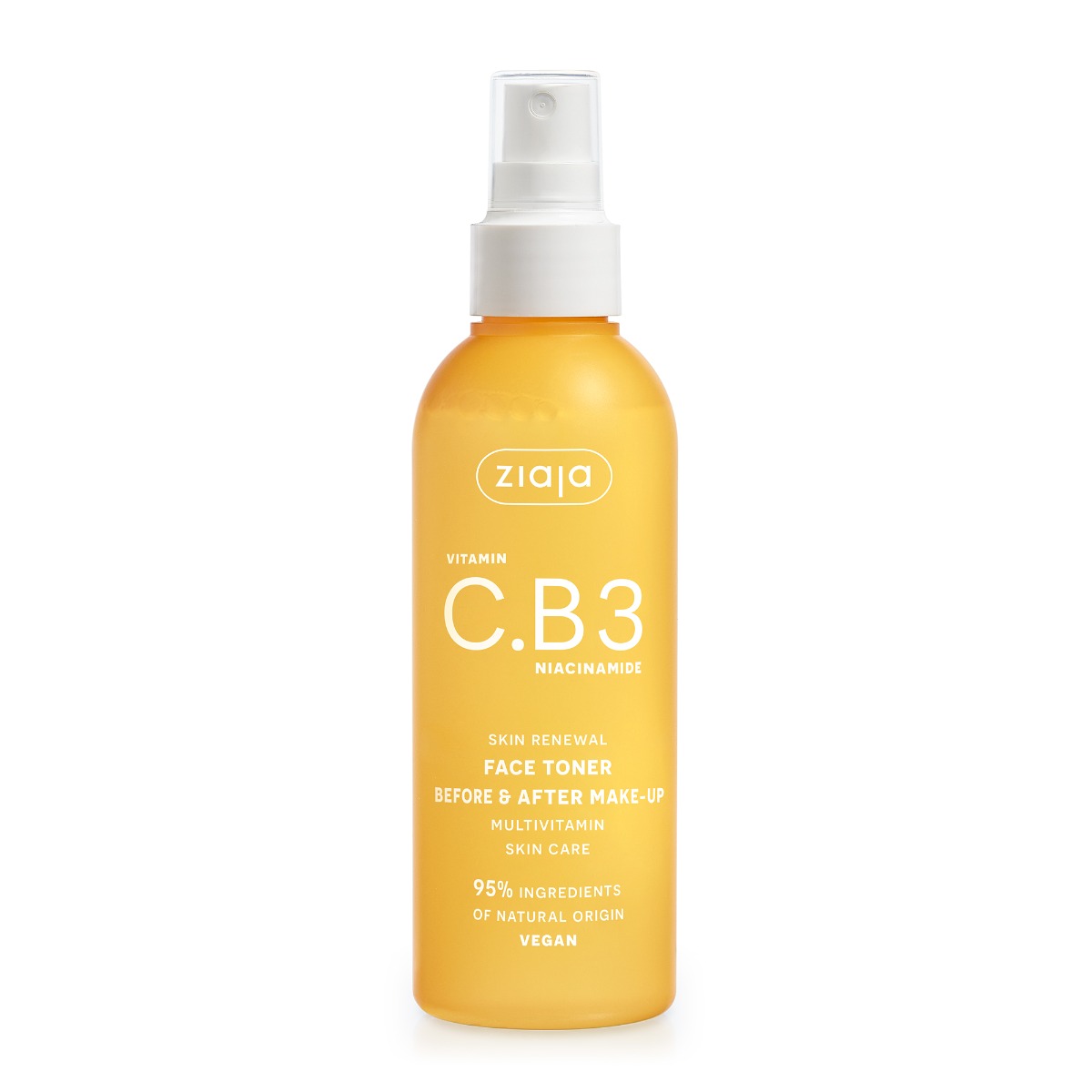 Ziaja Vitamin C.B3 Niacinamide Pleťový tonik před a po nalíčení 190 ml Ziaja