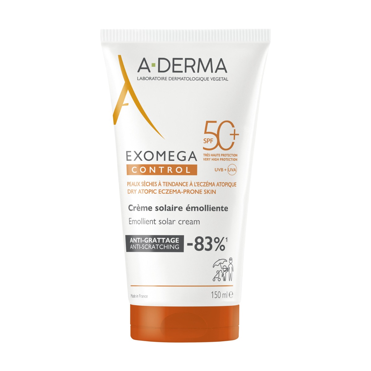 A-Derma Exomega Control Emolienční krém SPF50+ 150 ml A-Derma