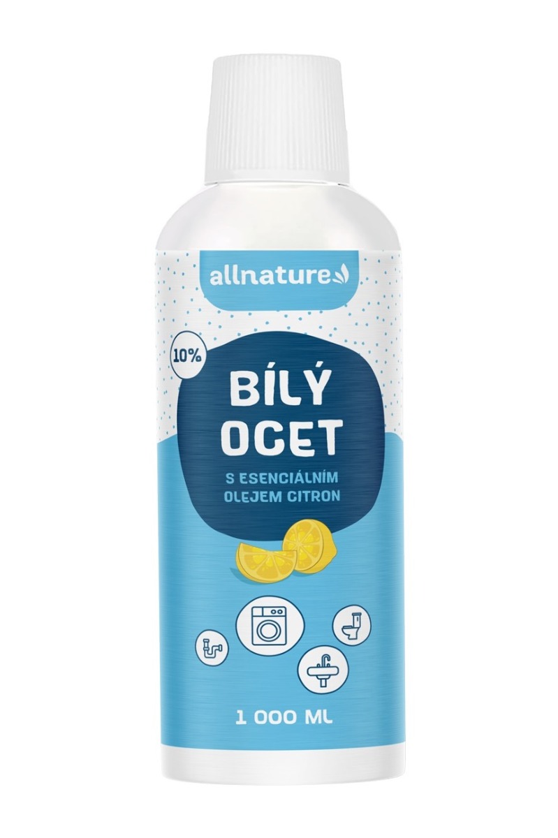 Allnature Bílý ocet 10% s vůní citrónu 1000 ml Allnature