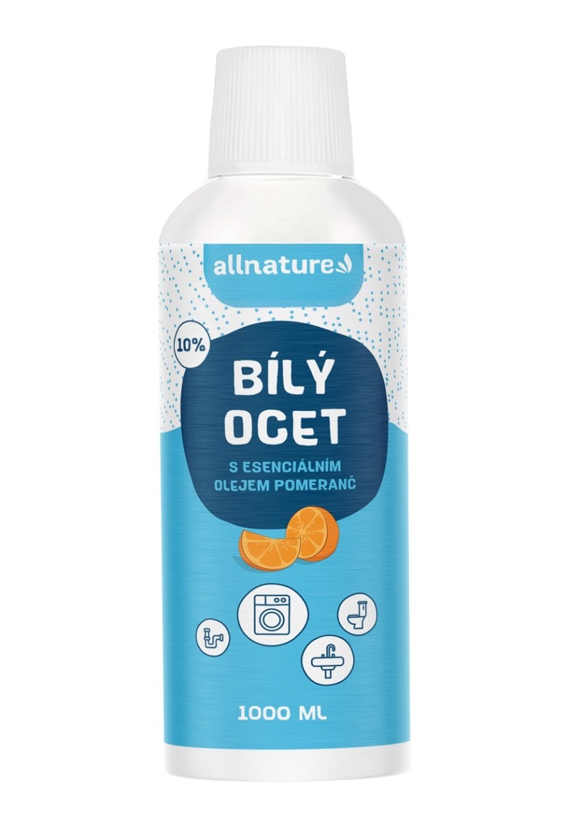 Allnature Bílý ocet 10% s vůní pomeranče 1000 ml Allnature