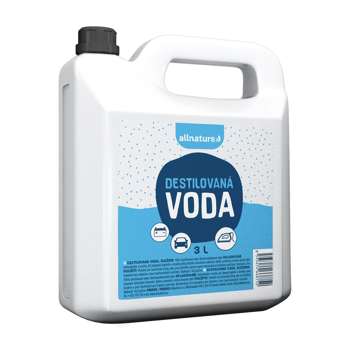 Allnature Destilovaná voda 3 l Allnature