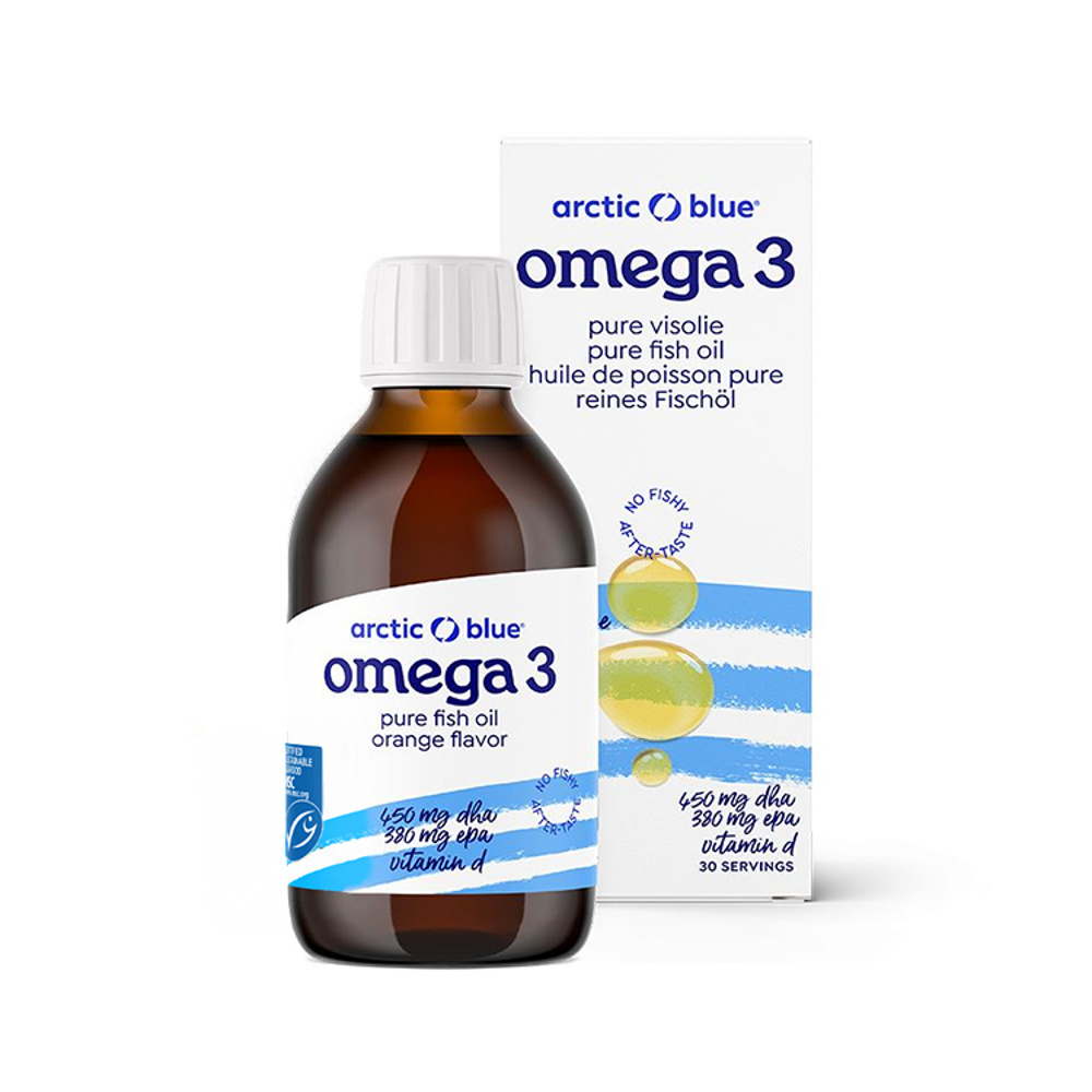 Arctic Blue Omega 3 450 mg DHA + 380 mg EPA + vitamin D 150 ml Arctic Blue