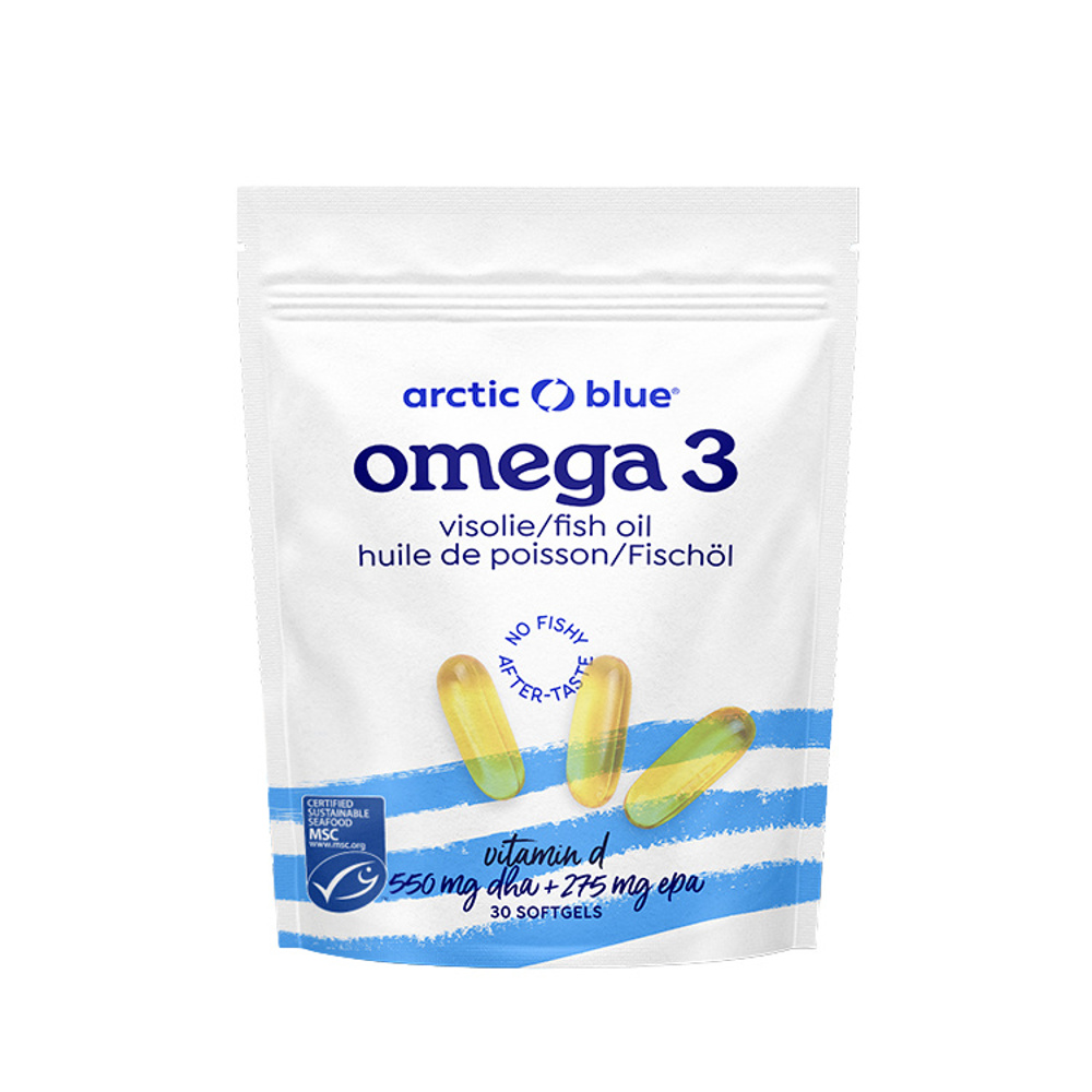 Arctic Blue Omega 3 550 mg DHA + 275 mg EPA + vitamin D 30 gelových kapslí Arctic Blue
