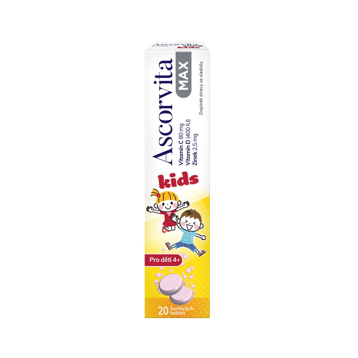 Ascorvita Max Kids 20 šumivých tablet Ascorvita