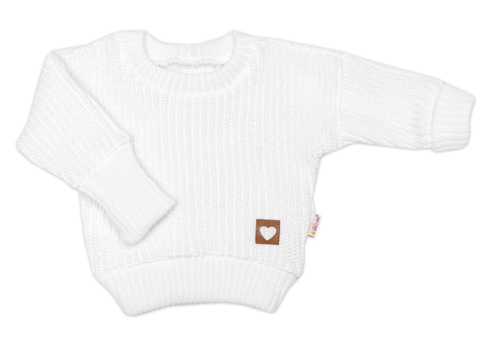 Baby Nellys Rostoucí oversize pletený svetřík pro miminko