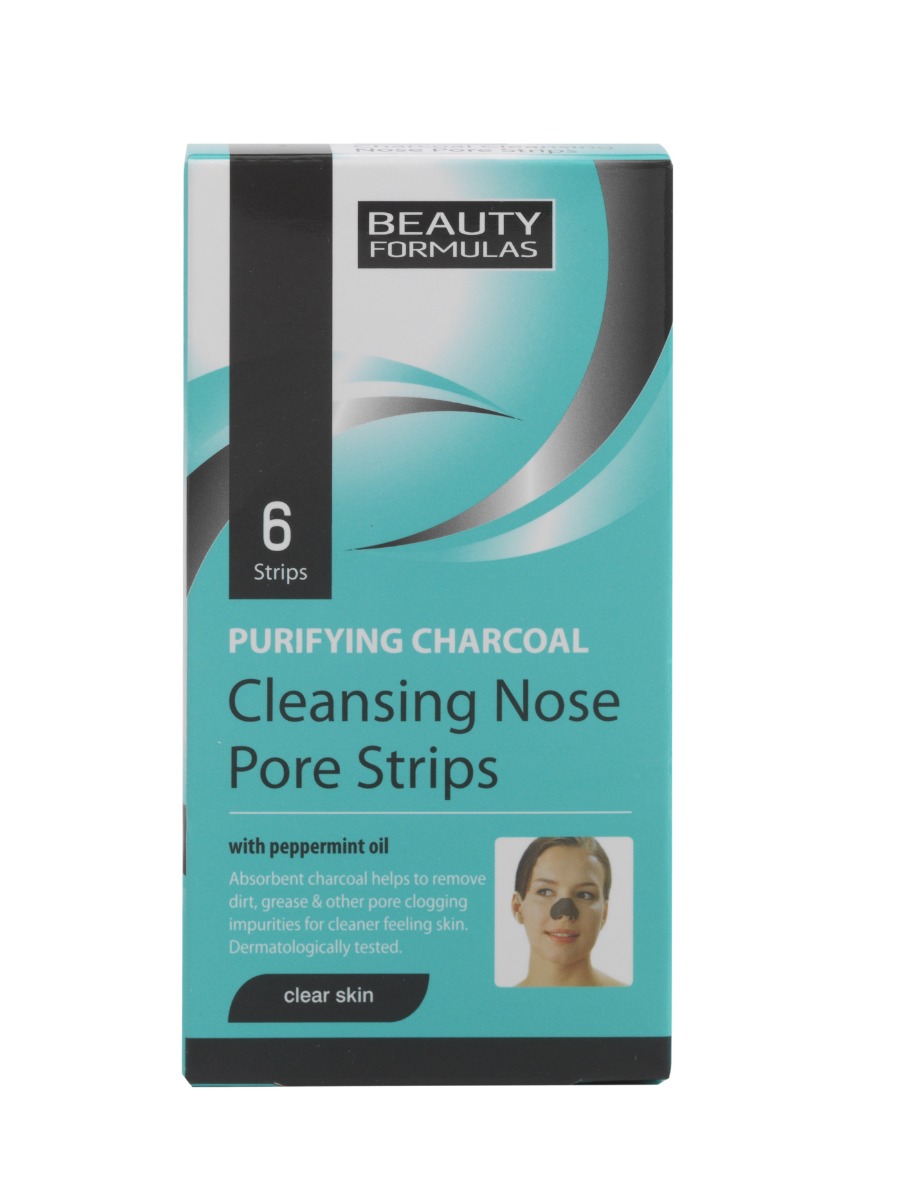 Beauty Formulas Čisticí pásky na nos Aktivní uhlí 6 ks Beauty Formulas