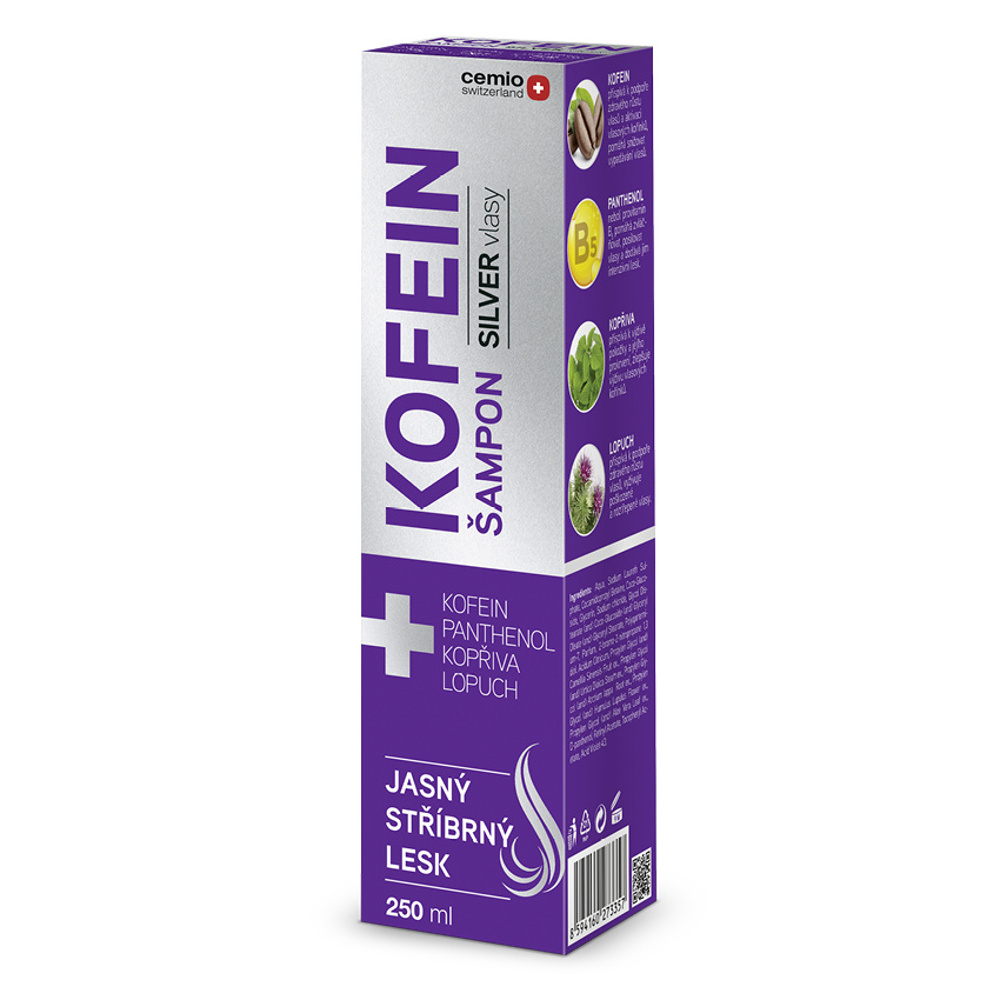 Cemio Kofein šampon pro šedé vlasy 250 ml Cemio