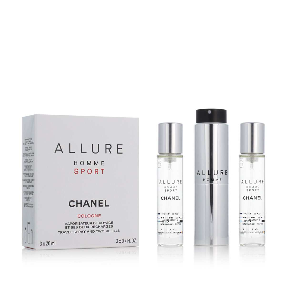 Chanel Allure Homme Sport EDC plnitelný 20 ml + EDC náplň 2 x 20 ml M CHANEL