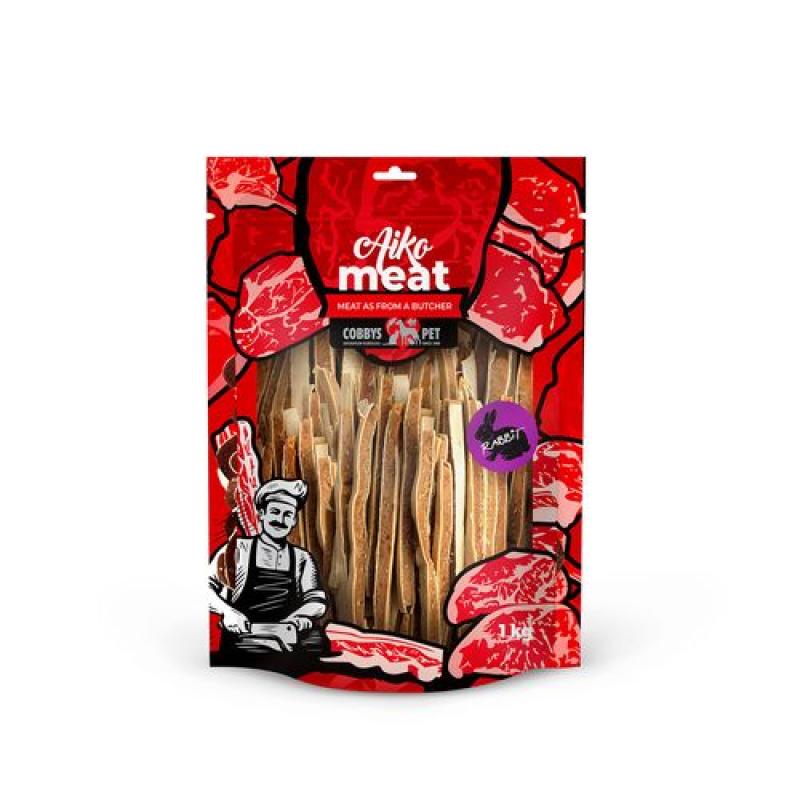 Cobbyspet AIKO Meat Rabbit Sandwich sušené králičí maso s treskou 1kg Cobbys Pet