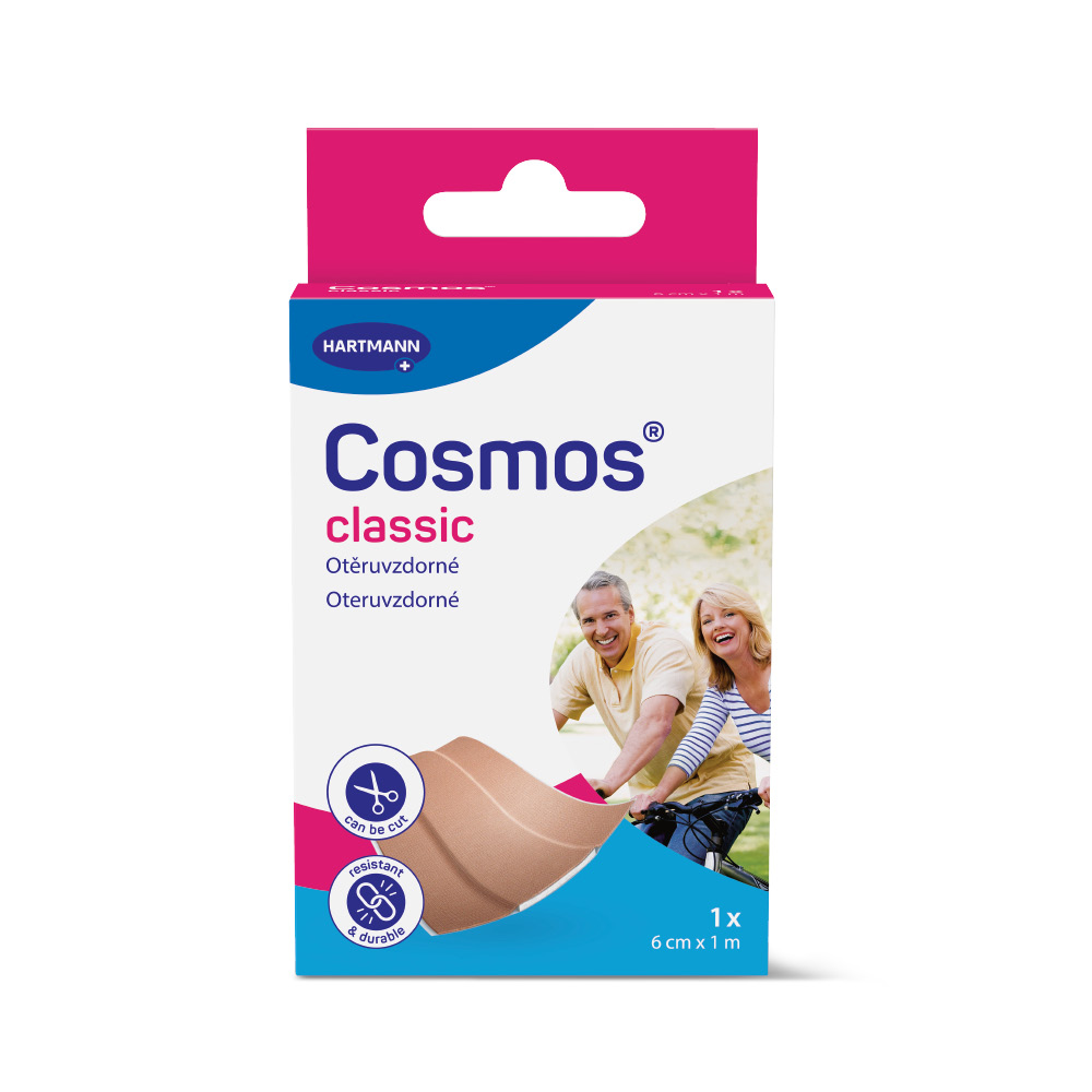Cosmos Classic 6 cm x 1 m pevná náplast 1 ks Cosmos