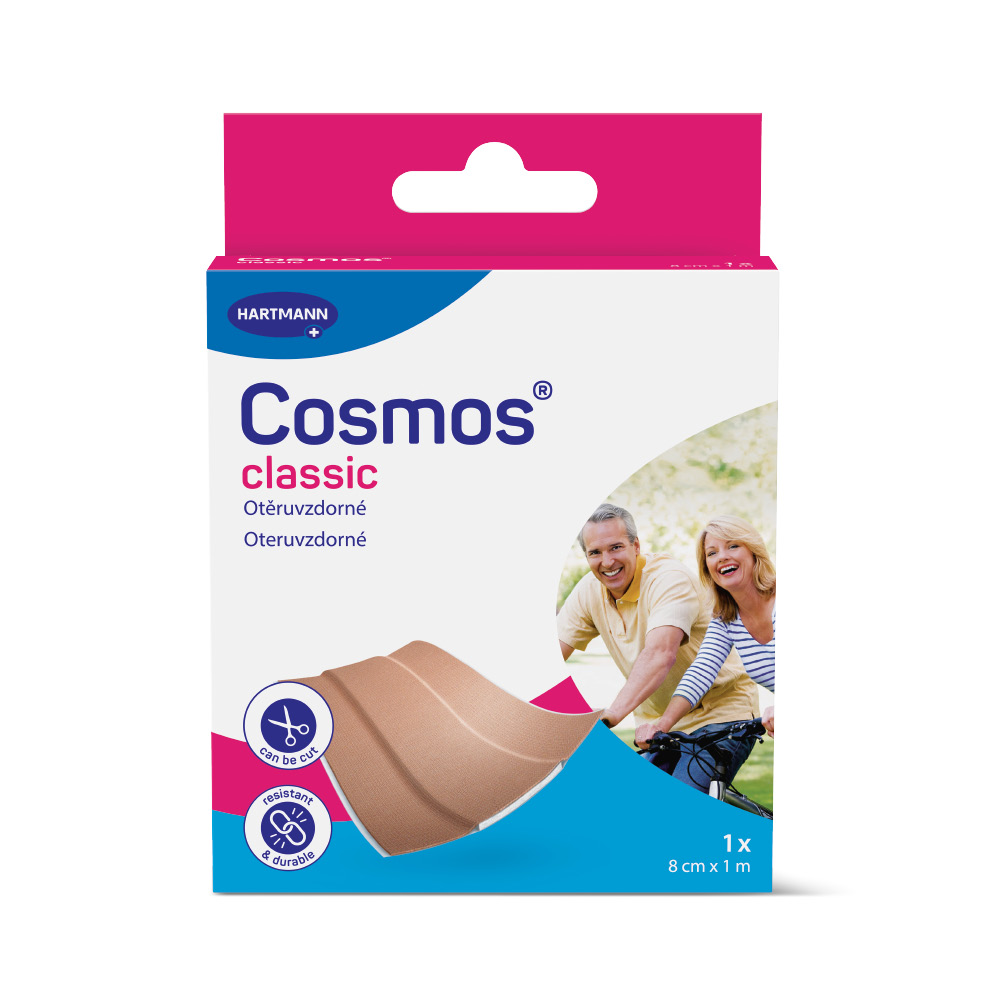 Cosmos Classic 8 cm x 1 m pevná náplast 1 ks Cosmos