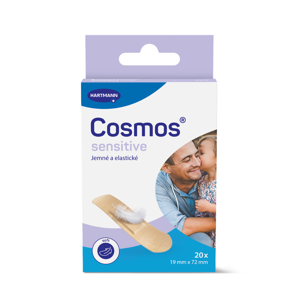 Cosmos Sensitive 19 x 72 mm jemná náplast 20 ks Cosmos