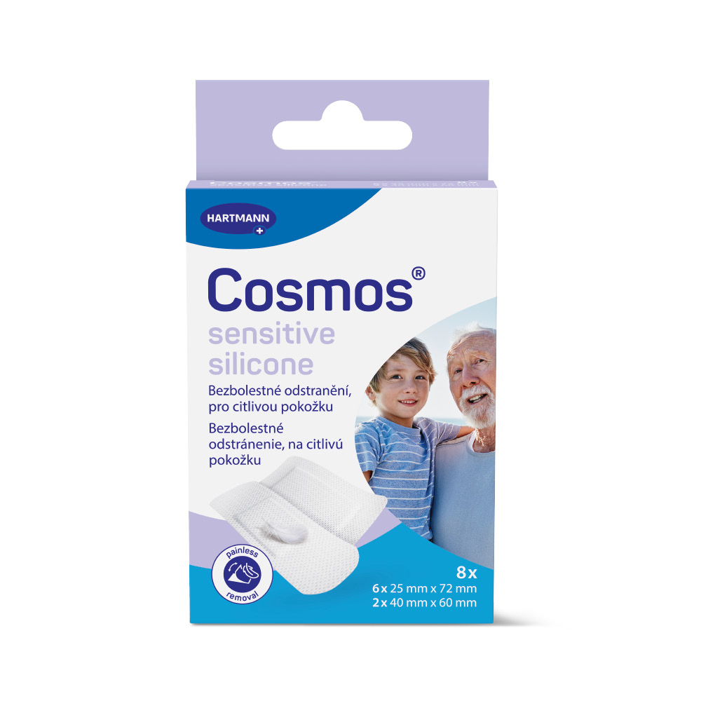 Cosmos Sensitive Silicone 2 velikosti ultra jemná náplast 8 ks Cosmos