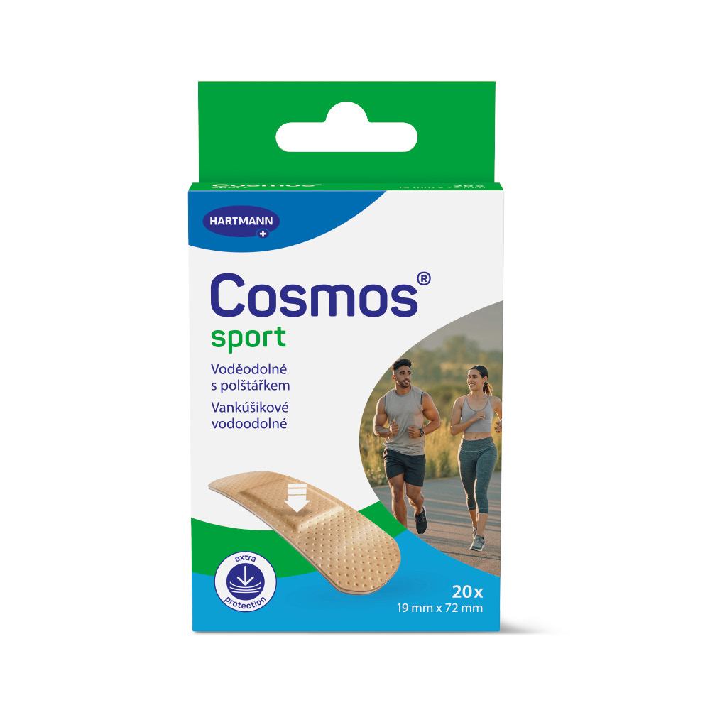 Cosmos Sport 19 x 72 mm voděodolná náplast 20 ks Cosmos