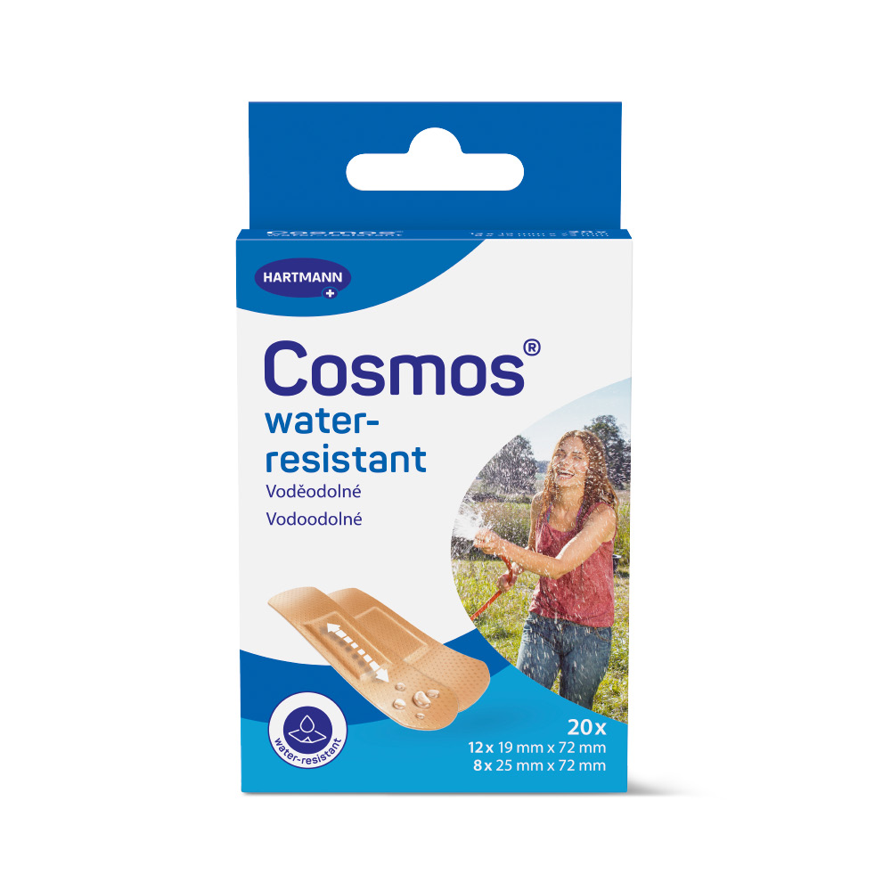 Cosmos Water-Resistant 2 velikosti voděodolná náplast 20 ks Cosmos