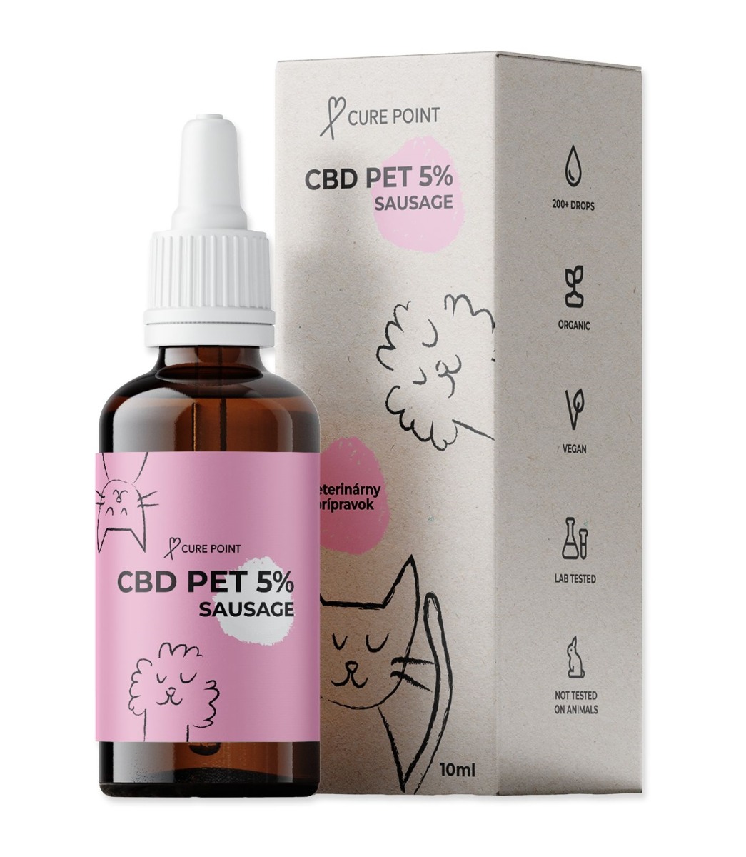 Cure Point CBD Pet 5% klobása olej 10 ml Cure Point