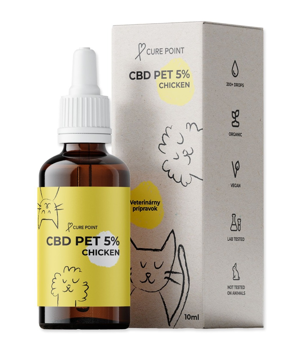 Cure Point CBD Pet 5% kuře olej 10 ml Cure Point