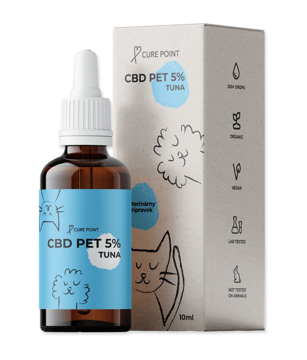 Cure Point CBD Pet 5% tuňák olej 10 ml Cure Point
