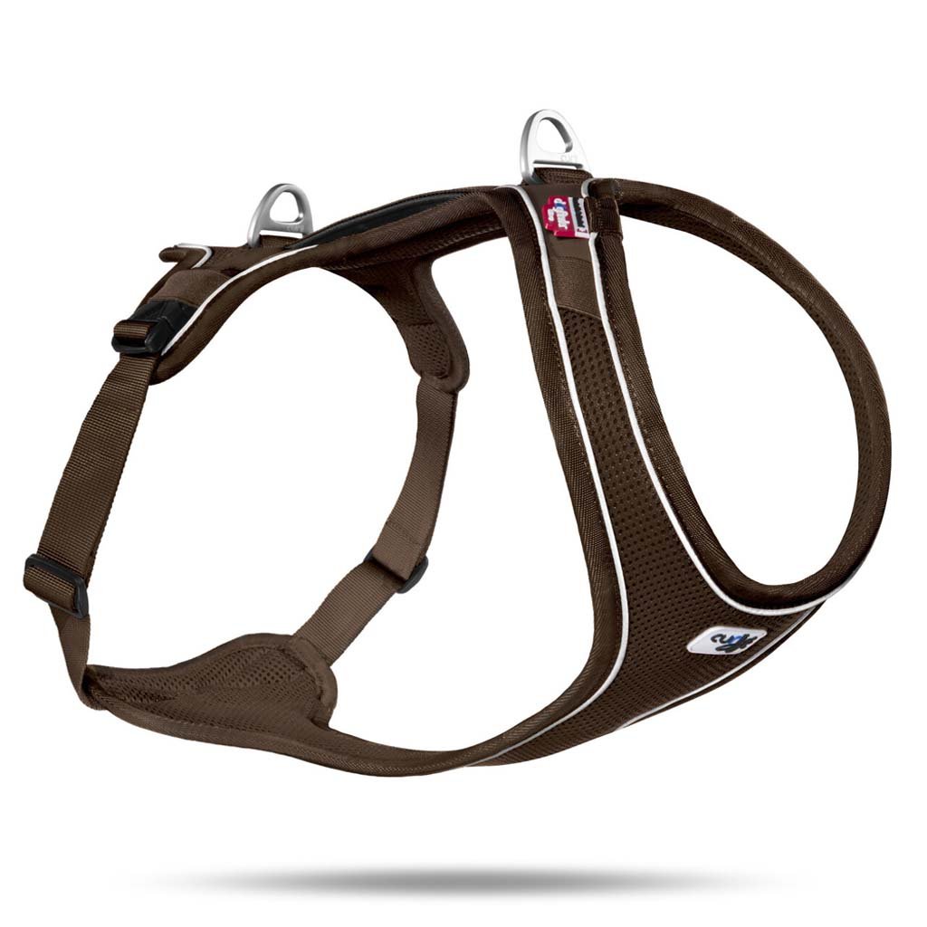 Curli Postroj pro psy Belka Comfort Brown L