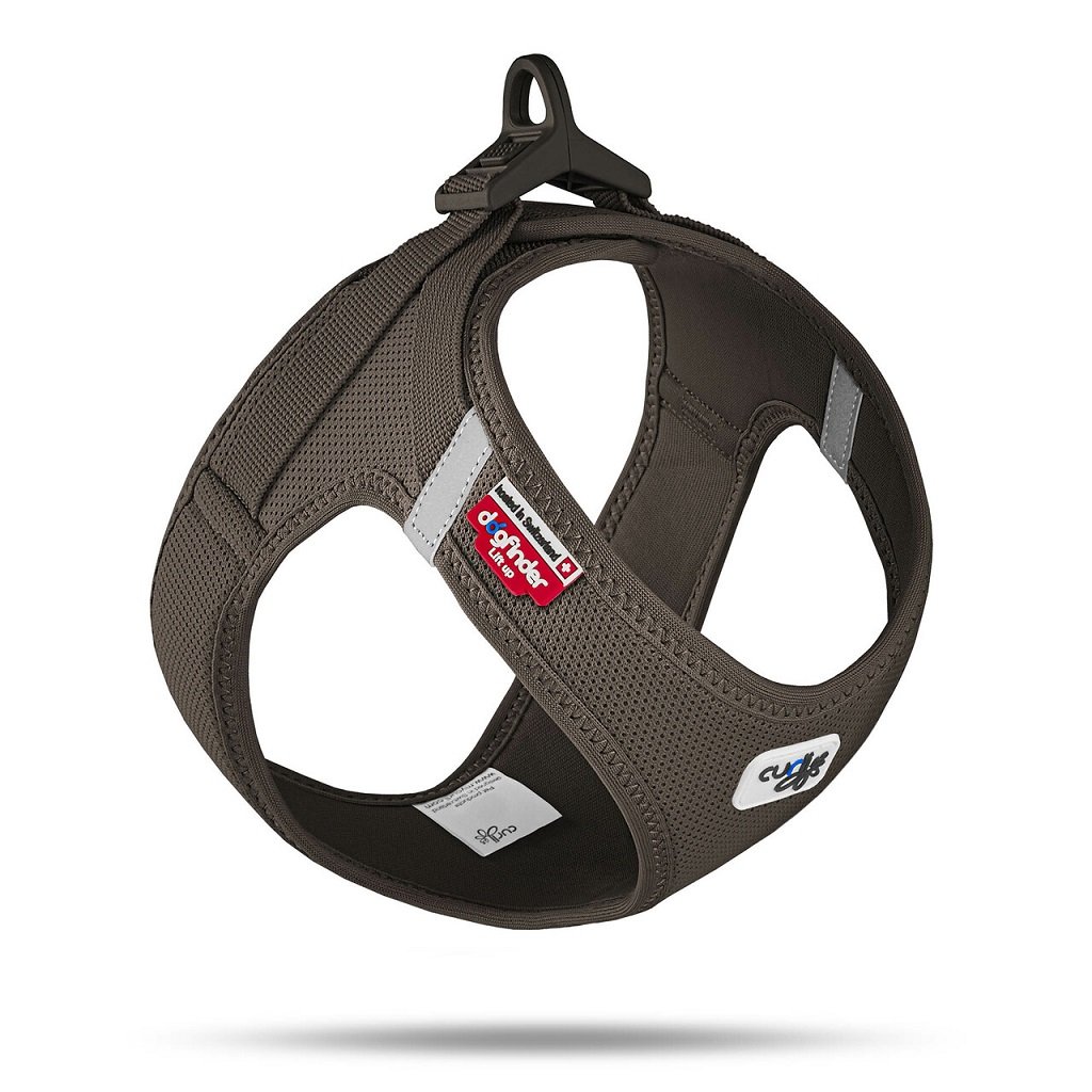 Curli Postroj pro psy se sponou Air-Mesh Brown