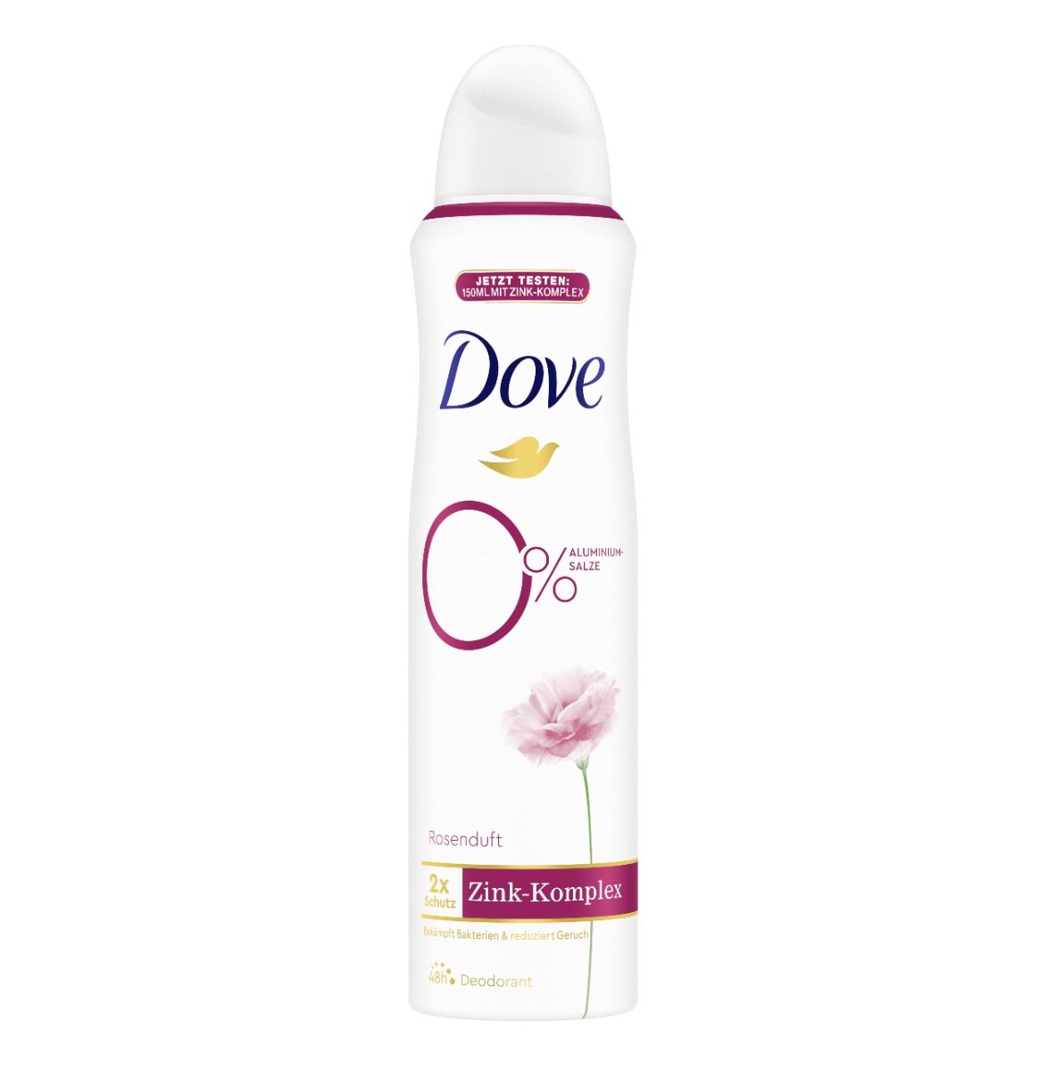 Dove 0% Alu Růže a Jasmín deodorant ve spreji 150 ml Dove