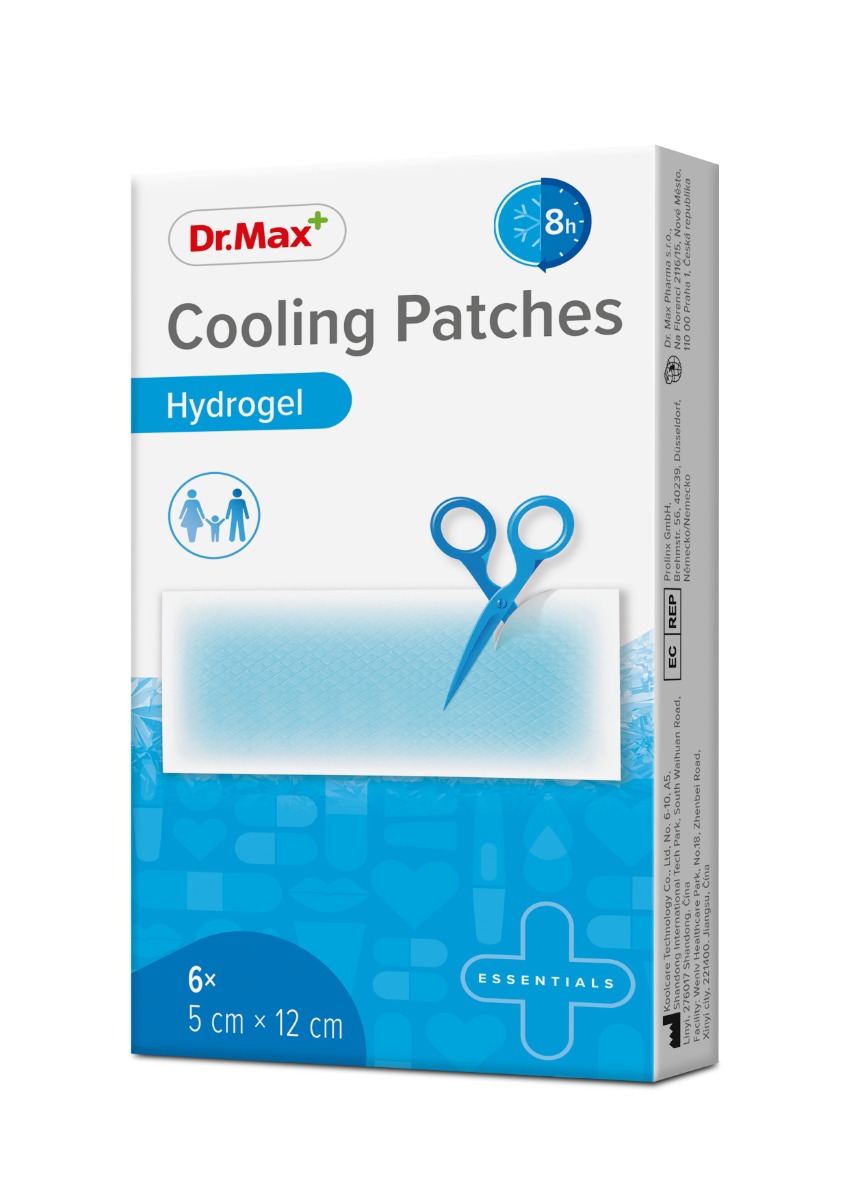 Dr. Max Cooling Patches 5x12 cm hydrogelové náplasti 6 ks Dr. Max