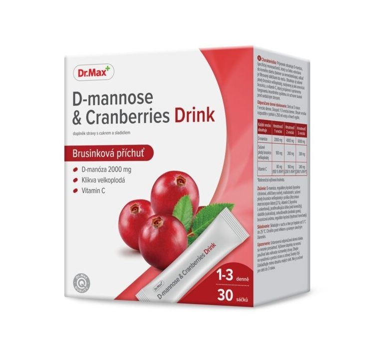 Dr. Max D-mannose & Cranberries Drink 30 sáčků Dr. Max