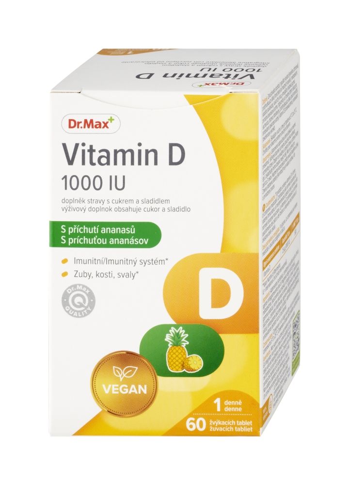 Dr. Max Vitamin D 1000 IU 60 žvýkacích tablet Dr. Max