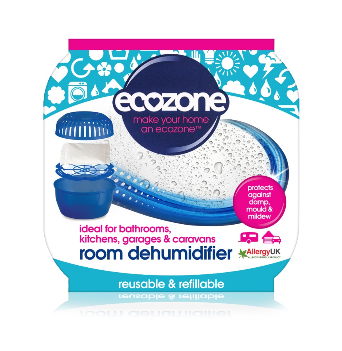 Ecozone Pokojový odvlhčovač 450 g Ecozone