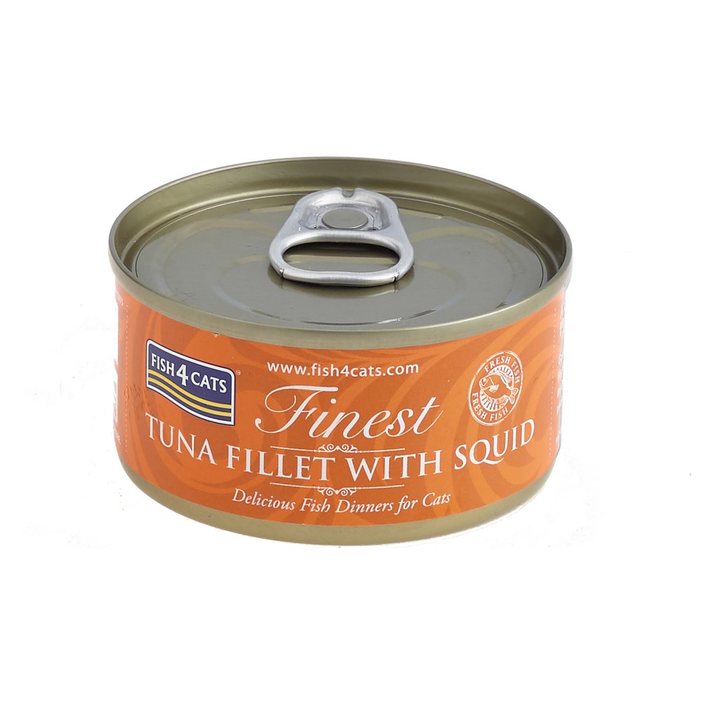 Fish4Cats Konzerva pro kočky Finest tuňák s olihní 70 g Fish4Cats