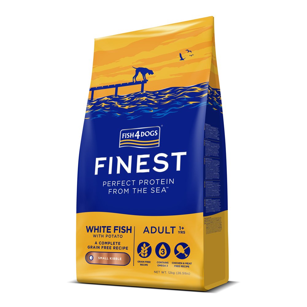 Fish4Dogs Granule malé pro dospělé psy Finest bílá ryba s bramborami 12 kg