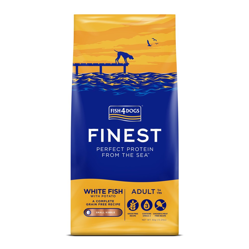 Fish4Dogs Granule malé pro dospělé psy Finest bílá ryba s brambory 6 kg