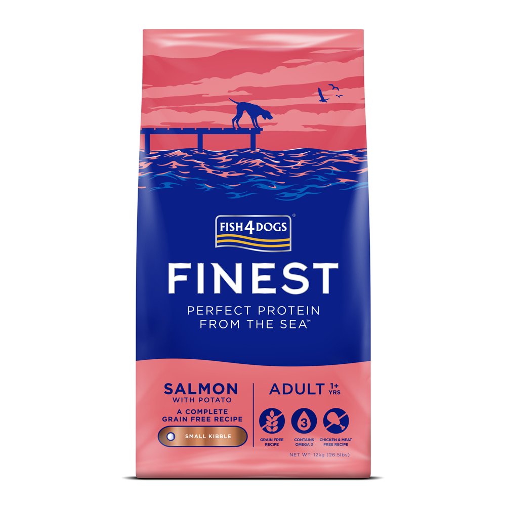 Fish4Dogs Granule malé pro dospělé psy Finest losos s bramborami 12 kg