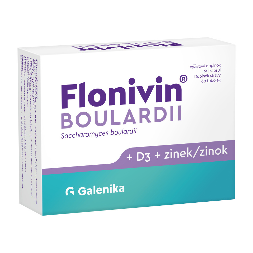 Flonivin BOULARDII + D3 + zinek 60 tobolek Flonivin