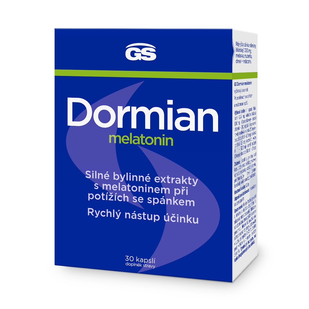 GS Dormian melatonin 30 kapslí GS