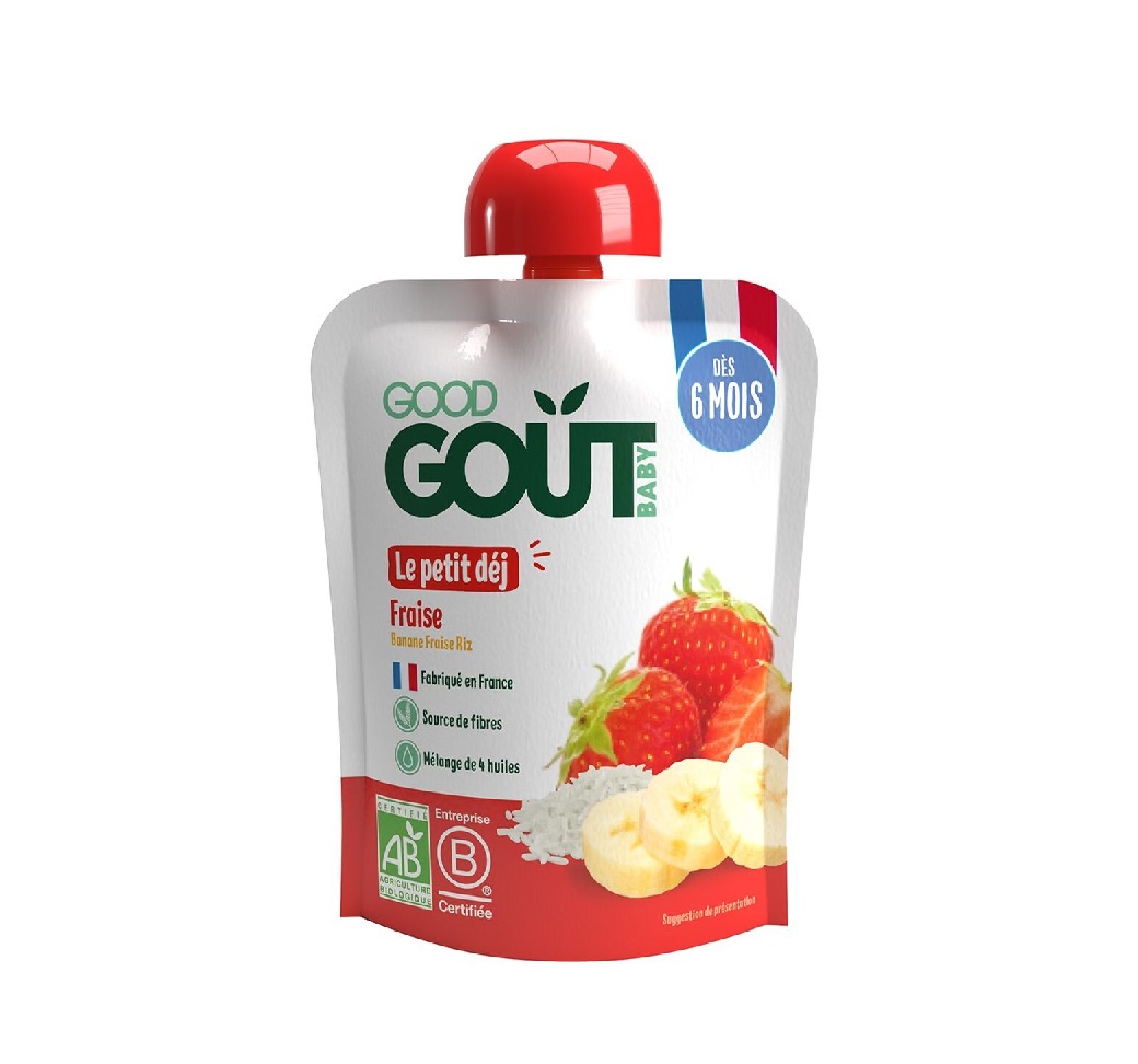 Good Gout BIO Jahodová snídaně 6m+ kapsička 70 g Good Gout