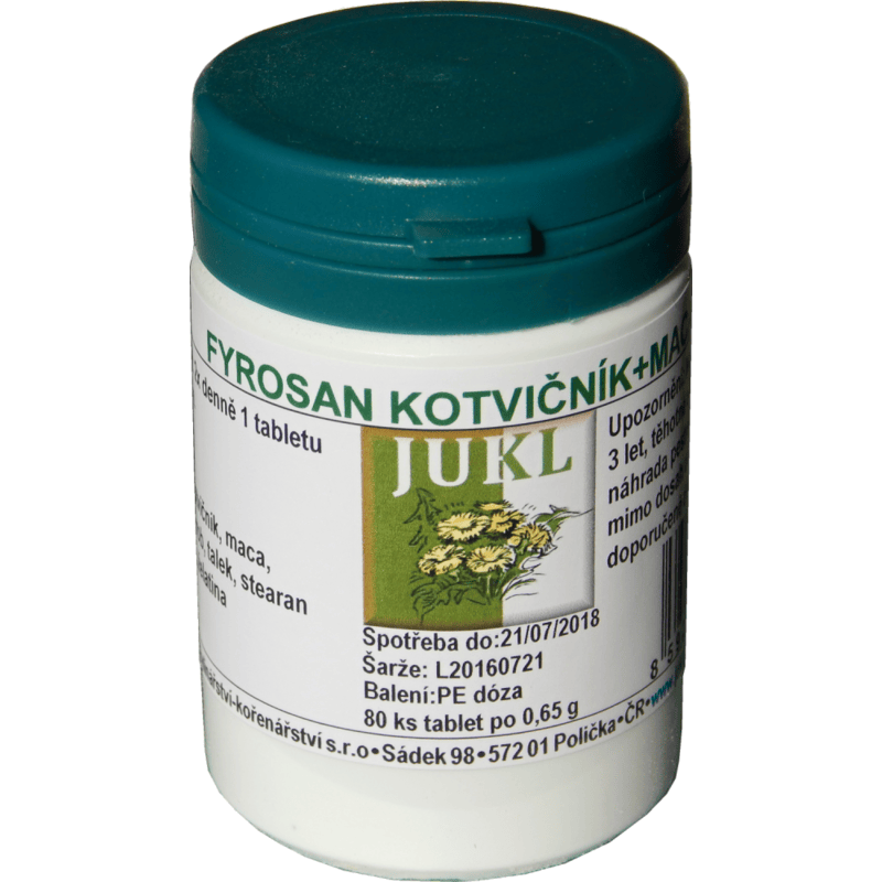 JUKL JUKL tablety Fyrosan Kotvičník+Maca JUKL