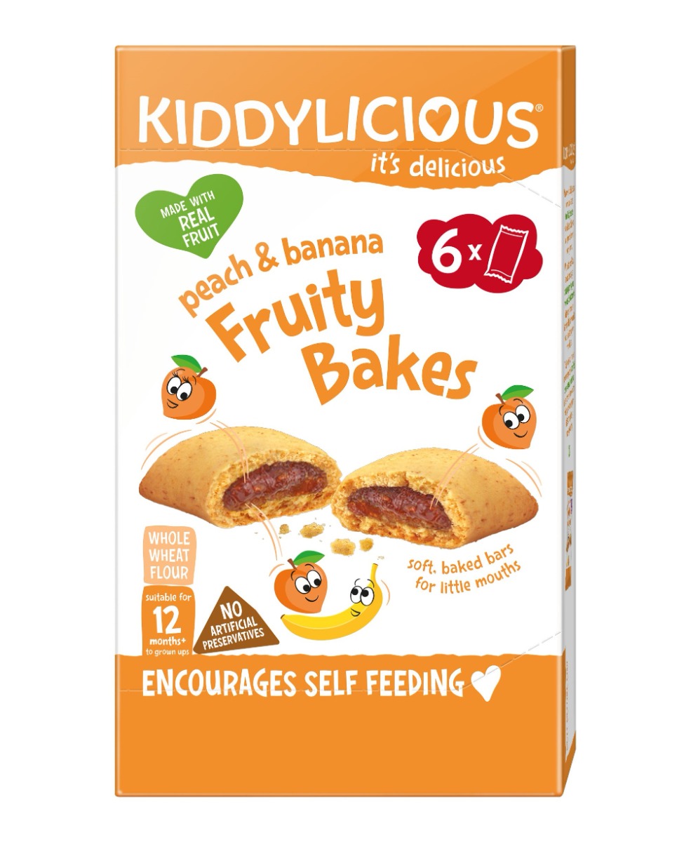 Kiddylicious Koláčky broskvovo-banánové 6x22 g Kiddylicious