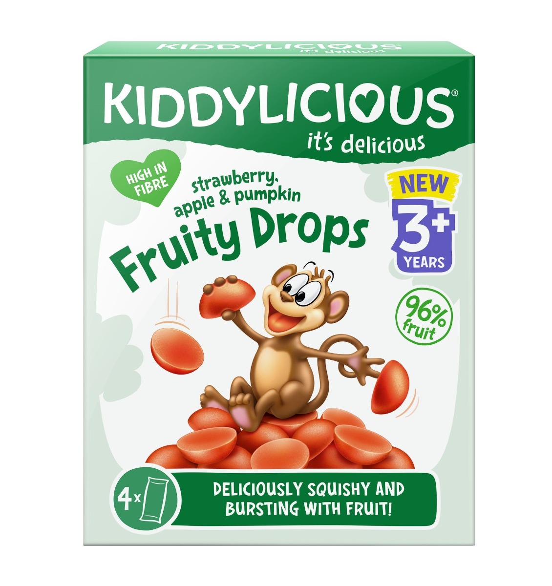 Kiddylicious Ovocné želé bonbónky jahoda