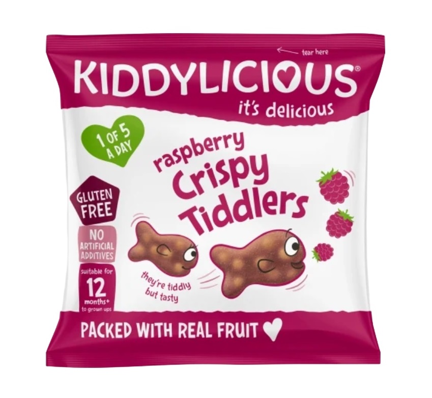 Kiddylicious Rybičky křupavé malinové 12 g Kiddylicious