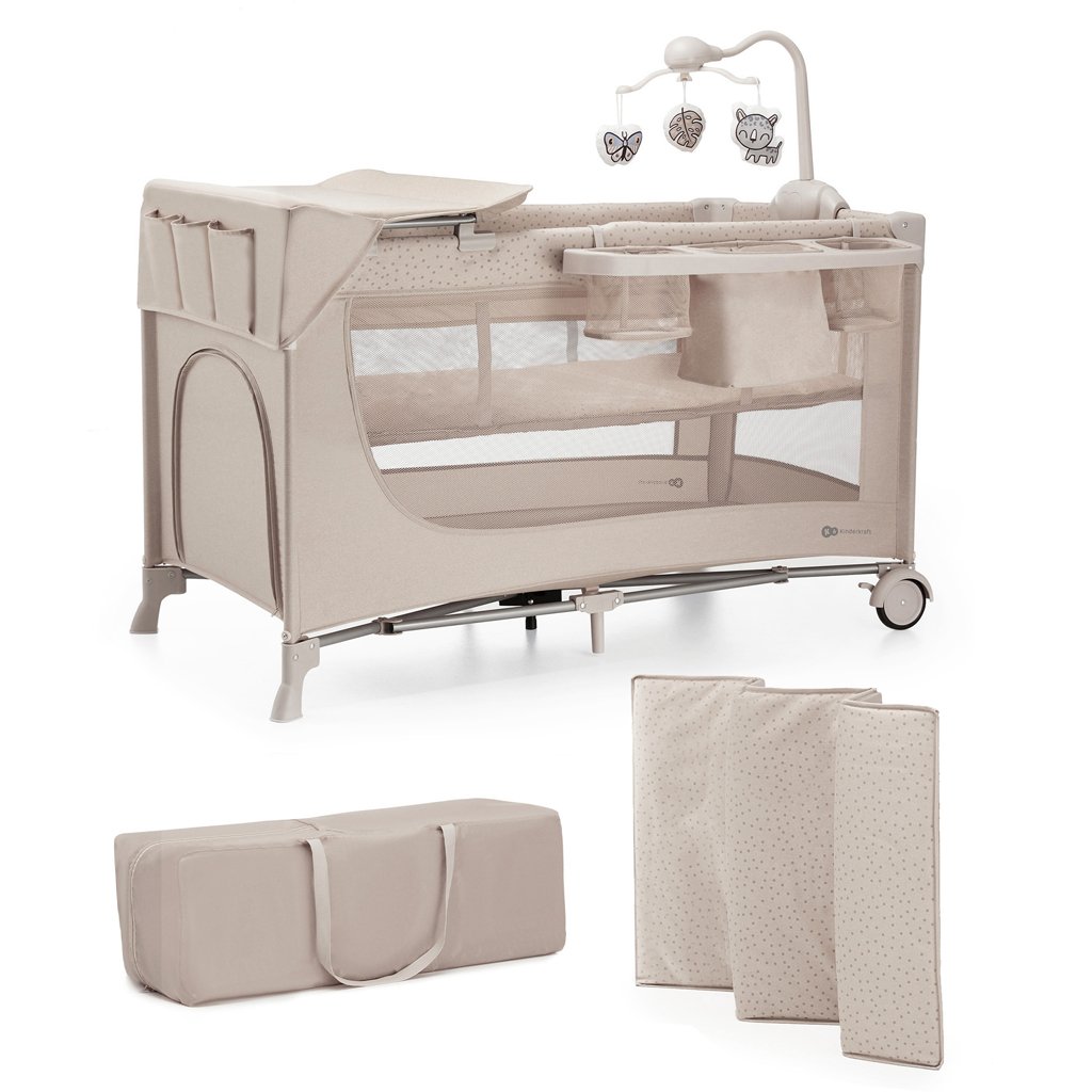 Kinderkraft Postýlka cestovní Joy 2 s doplňky Beige Kinderkraft
