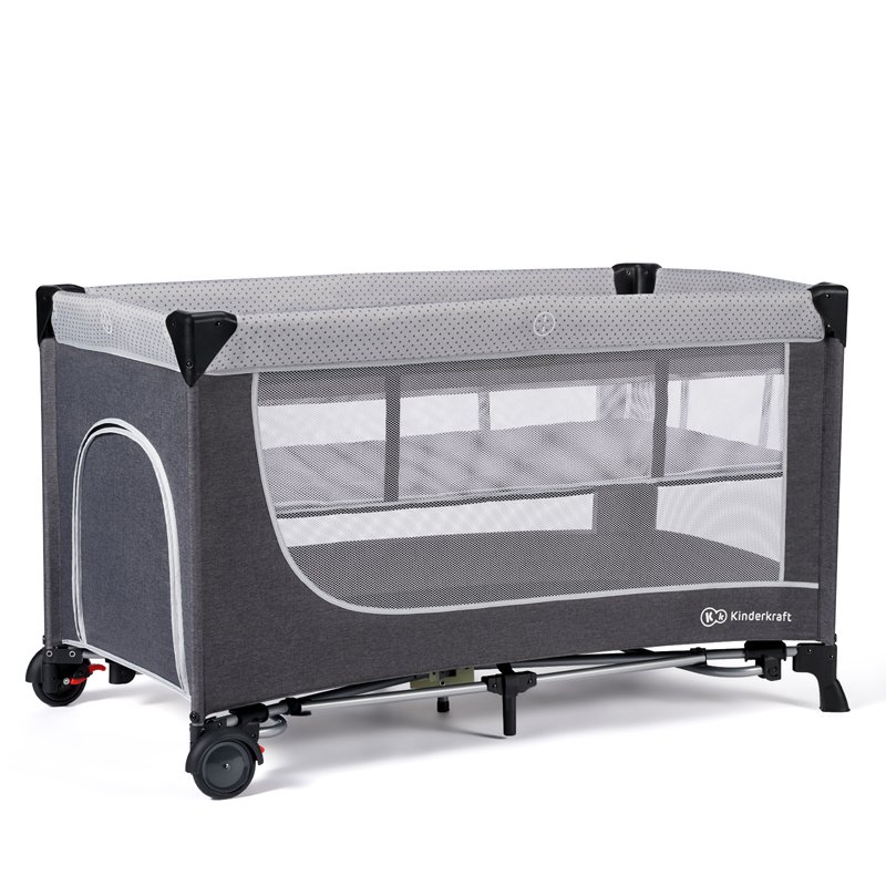 Kinderkraft select Postýlka cestovní Leody Grey