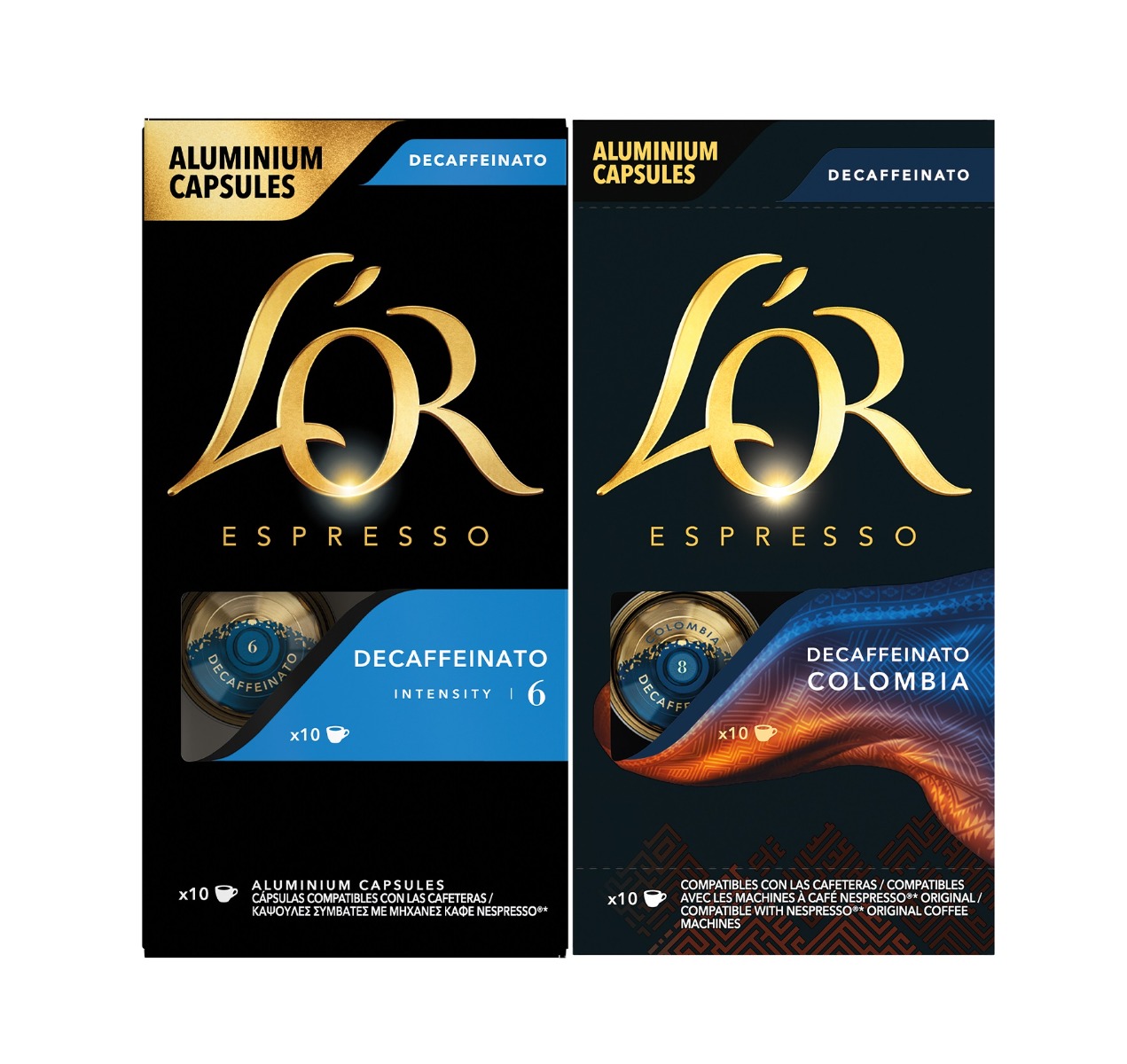 L'OR Espresso Decaffeinato&Colombia kávové kapsle 2x10 ks L'OR