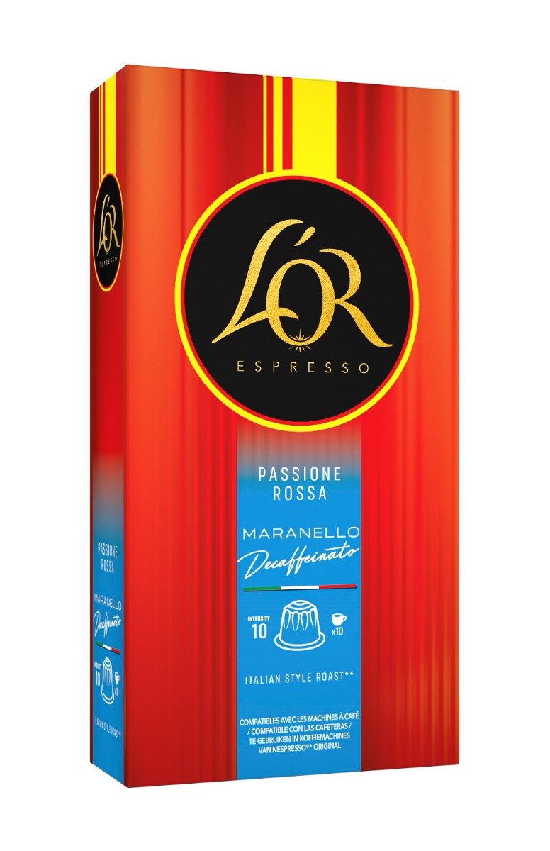 L'OR Espresso Passione Rossa Maranello Decaffeinato kávové kapsle 10 ks L'OR