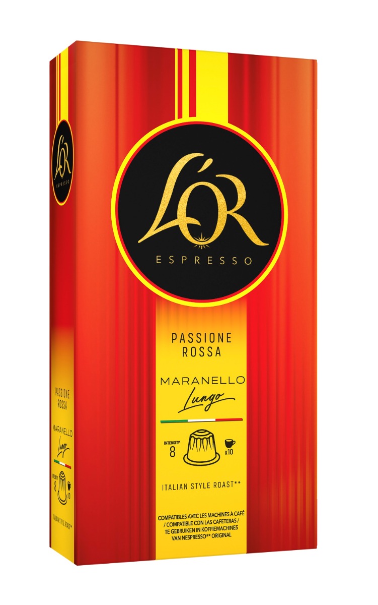 L'OR Espresso Passione Rossa Maranello Lungo kávové kapsle 10 ks L'OR