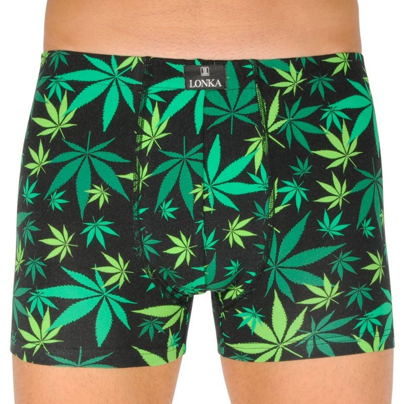 LONKA Pánské boxerky černé (Kevin-grass) XXL LONKA
