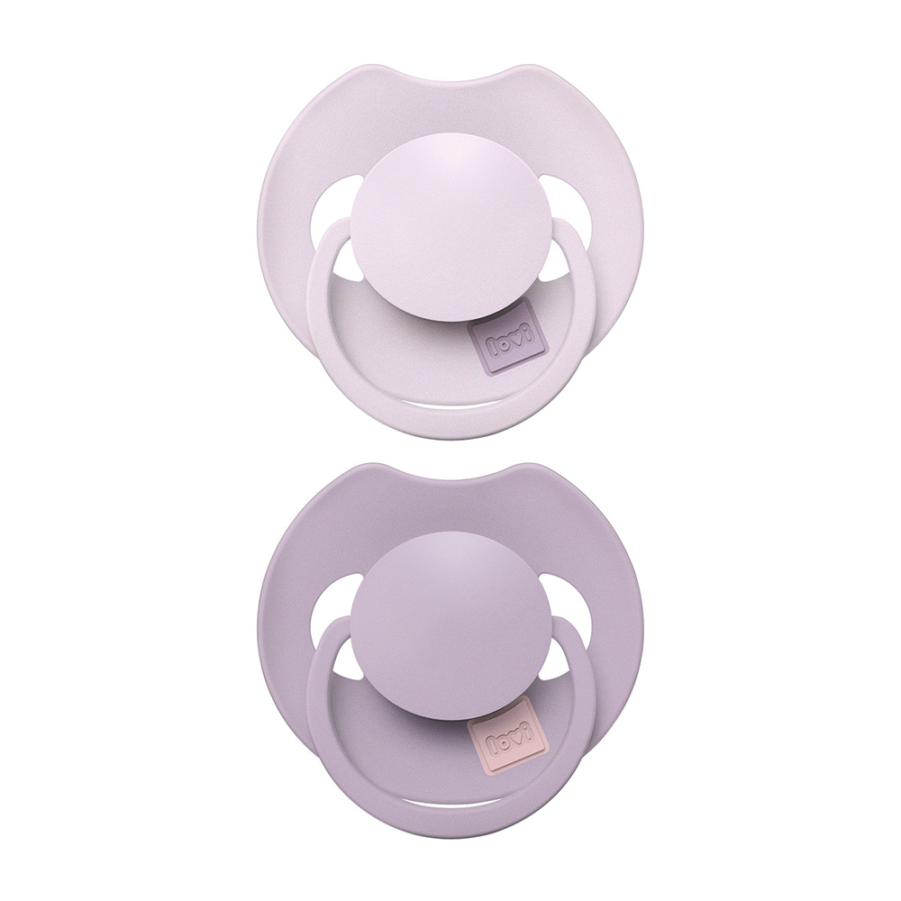 LOVI Prime Dudlík silikonový dynamický 6–18m 2 ks Baby Lilac/Violet LOVI