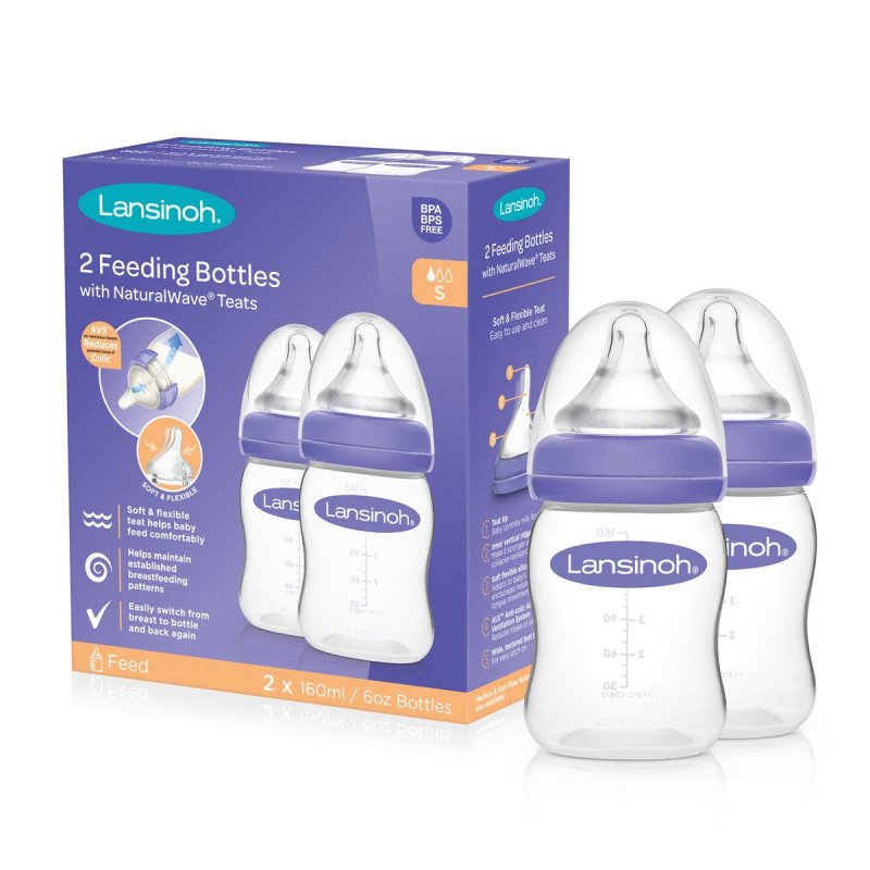 Lansinoh kojenecká láhev 160ml DUOPACK s NaturalWave TM savičkou (S) Lansinoh