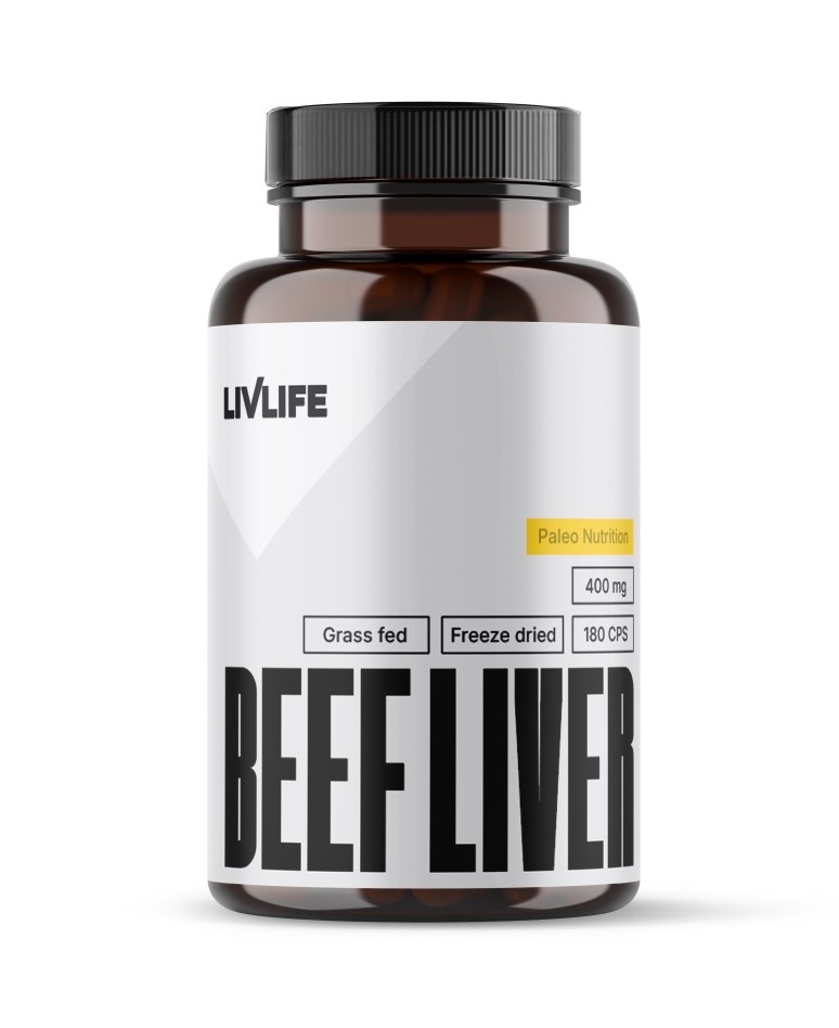 Livlife Grass Fed Beef Liver 400 mg 180 kapslí Livlife